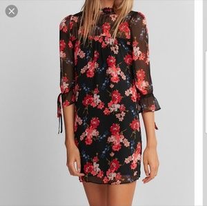 New Express High Neck Floral Dress
